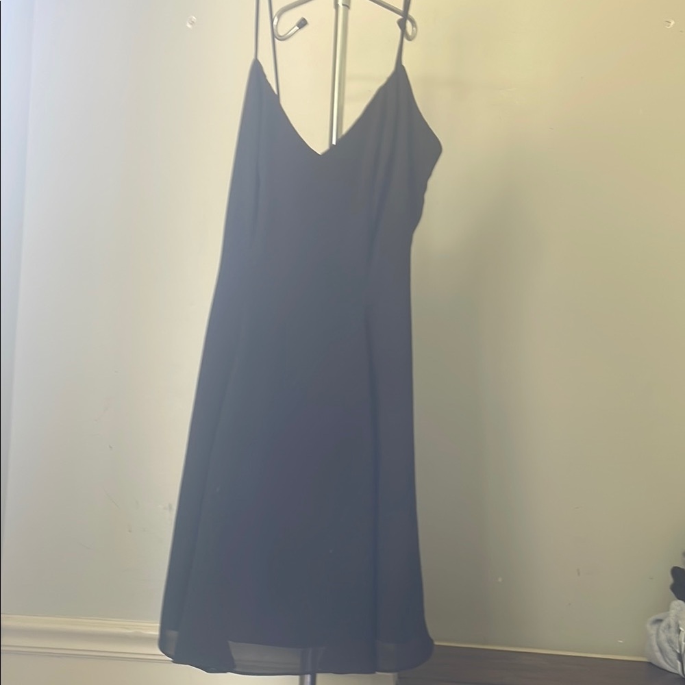Elegant Black Spaghetti Strap Dress